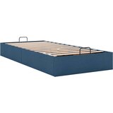 vidaXL Otomanski posteljni okvir brez vzmetnice moder 90x200 cm blago | Shoptok.si