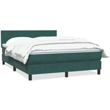 Box Spring krevet s madracem tamno zeleni 160x220 cm baršun | shoptok.hr