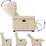 Naslonjač na podizanje od tkanine krem | shoptok.hr
