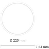 Greentech Okrugla stropna LED svjetiljka (18 W, Ø x V: 225 x 24 mm, Crna) | shoptok.hr