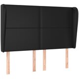  Uzglavlje s ušima crno 147x23x118/128 cm od umjetne kože | Eponuda.com