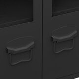 Komoda crna 105 x 35 x 62 cm od metala i stakla | shoptok.hr