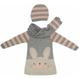 Vrabac Haljina za bebe sa motivom zeke 4649, Sivo-roze | Eponuda.com