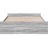  Okvir za krevet s ladicama boja hrasta 140x200 cm drveni Siva 140 x 200 cm | Shoptok.si
