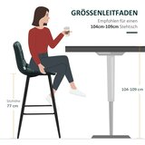  Set od 2 barske stolice moderan dizajn mekano sjedalo čelični okvir 42 x 47 x 105 cm zelena | shoptok.hr