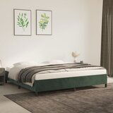 The Living Store Posteljni okvir temno zelen 200x200 cm žamet - Posteljni Okvir, (21490998) | Shoptok.si