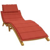  Jastuk za ležaljku prošarani crvena 186x58x4 cm od tkanine | shoptok.hr