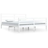 The Living Store Posteljni okvir bel iz borovine 200x200 cm - Posteljni Okvir, (21525903) | Shoptok.si