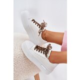 Boto Women's sneakers on a chunky platform with decorative lacing white Zidora | Shoptok.si