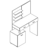CARRYHOME kozmetična miza leseni material | Shoptok.si