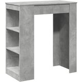  Barski stol s držačima boja betona 95x47x103,5 cm drveni | shoptok.hr