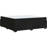 vidaXL Konstrukcija postelje z vzmetnico Črna 200 x 200 cm Žamet | Shoptok.si