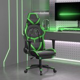 The Living Store Masažni gaming stol z oporo za noge črno in zeleno umetno usnje - Gaming Stol, (21625071) Cene