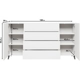 P & B Široka Komoda Phuket, Črna | Shoptok.si