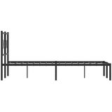  Metalni okvir za krevet s uzglavljem crni 120x190 cm | shoptok.hr