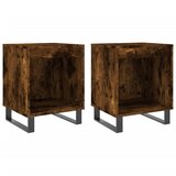 Maison Chic Dvo delni komplet Nočne omarice - Nočne mize dimljen hrast 40x35x50 cm inženirski les, (21689653) | Shoptok.si
