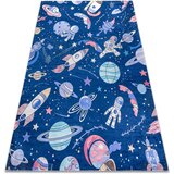 RugsX Preproge BAMBINO 61580 pralna preproga Vesolje, raketa za 140x190 cm Modra Cene