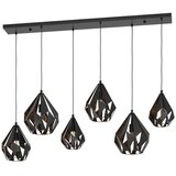 Eglo viseća lampa CARLTON 1 E27 6 grla crna/bakar 145,5 cm 43846 Cene