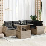 Maison Chic Seti vrtnega pohištva - Vrtna garnitura - Vrtni pohištvo set 6-delna z blazinami siv poli ratan, (21808768) | Shoptok.si