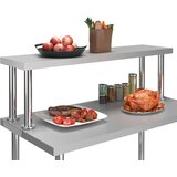  Polica za radni stol 120 x 30 x 35 cm od nehrđajućeg čelika | shoptok.hr