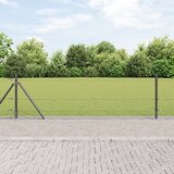 vidaXL varjena žična ograja z 13 stebri s robom Siva 0.6x100 m Jeklo u