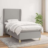  Box spring postelja z vzmetnico svetlo siva 80x200 cm blago, (20790207) Cene