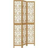  The Living Store Paravan 3-delni rjav trden les pavlovnije - Pregrada Za Prostor, (21494189) | Shoptok.si