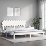  Okvir kreveta bez madraca bijeli 200x200 cm od masivne borovine | shoptok.hr