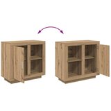 vidaXL Strani šal artisan hrast 40 x 80 x 75 cm Konstruiran les | Shoptok.si
