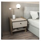 Hanah home noćni ormarić berlin walnut beige | ePonuda.com