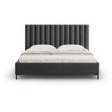Mazzini Beds Tamno sivi tapecirani bračni krevet s prostorom za odlaganje s podnicom 180x200 cm Casey – | shoptok.hr