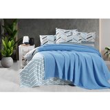 Mila Home Modro bombažno pregrinjalo 220x240 cm Waffle – Cene
