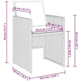  Vrtni stoli z blazinami 4 kosi rjav poli ratan | Shoptok.si