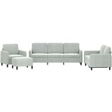 Maison Chic Sedežna garnitura - kavč 4-delna svetlo siv žamet, (21728586) | Shoptok.si