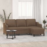 vidaXL Trosed s stolčkom za noge rjav 180 cm blago, (20925447) Cene