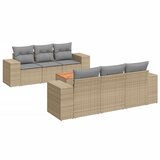  7-dijelni set vrtnih sofa od poliratana s jastucima bež | shoptok.hr