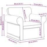 SOFA 2 pcs Sivo-smeđa Metal | shoptok.hr