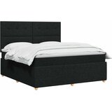  LED okvir za krevet s madracem Crna 140 x 190 cm Tkanina | shoptok.hr