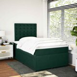 Box spring krevet s madracem tamnozeleni 120x200 cm baršunasti | shoptok.hr
