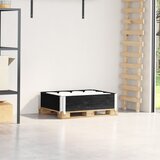vidaXL Okvir za palete crni 80 x 60 cm od masivne borovine | shoptok.hr