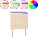  LED uzglavlje krem 100x5x118/128 cm od tkanine | shoptok.hr