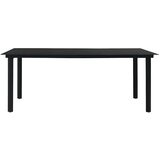  Vrtna garnitura - 7-dijelni vrtni blagovaonski set od PVC ratana crni - 7 | shoptok.hr