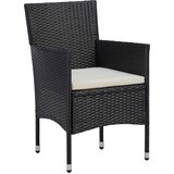  Vrtni set za objed 3 kom. Crna poliratan | shoptok.hr