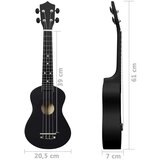 vidaXL Set dječjeg ukulelea Soprano s torbom crni 23 " | shoptok.hr