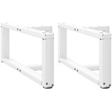  Noge za klub stolić T-oblika 2 kom Bijele 70x25x(30-31) cm Čelik | shoptok.hr