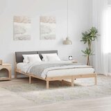  Kovinska posteljna konstrukcija Rjava in taupe 135 x 190 cm, (5000084302) | Shoptok.si