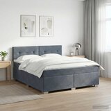  s box springom, madracem i LED-om Tamnosiva 180 x 200 cm | shoptok.hr