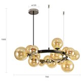  Brilagi - LED luster na sajli MILLA 15xG9/3W/230V crni hrom/zlatni | Eponuda.com