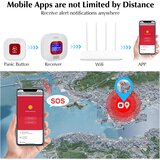 CHATTHEN 2x SOS gumb za klic v sili z WiFi sprejemnikom | Shoptok.si