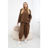 Kesi Włoski Set Punto Milano Winter sweatshirt + pants chocolate | shoptok.hr